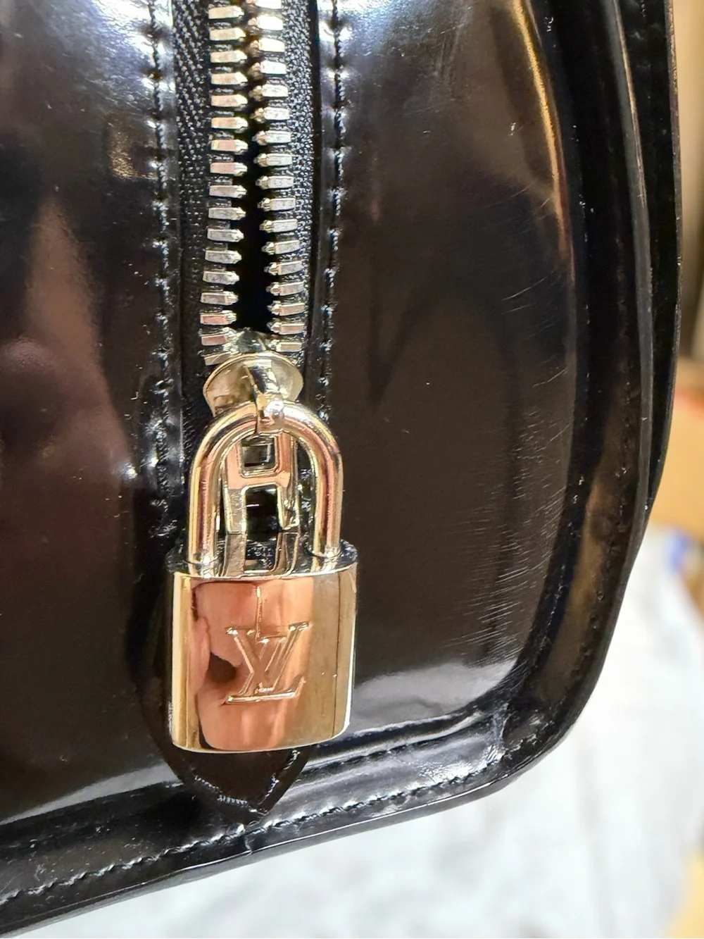 Louis Vuitton Black Pont Neuf NM Electric Epi Leather PM Handbag | Lock + Keys